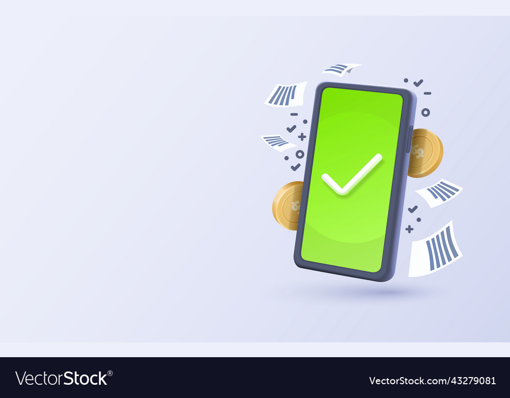 Mobile document check list service organization vector image Mobile document check list service organization
