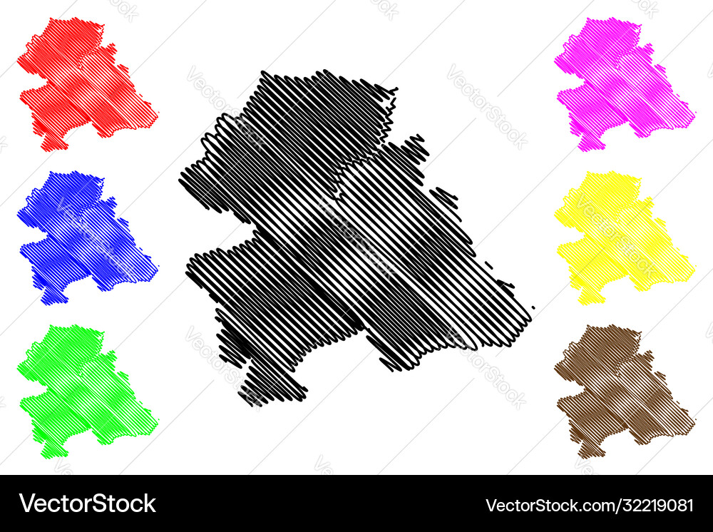 Odense City Kingdom Denmark Map Scribble Vector Image