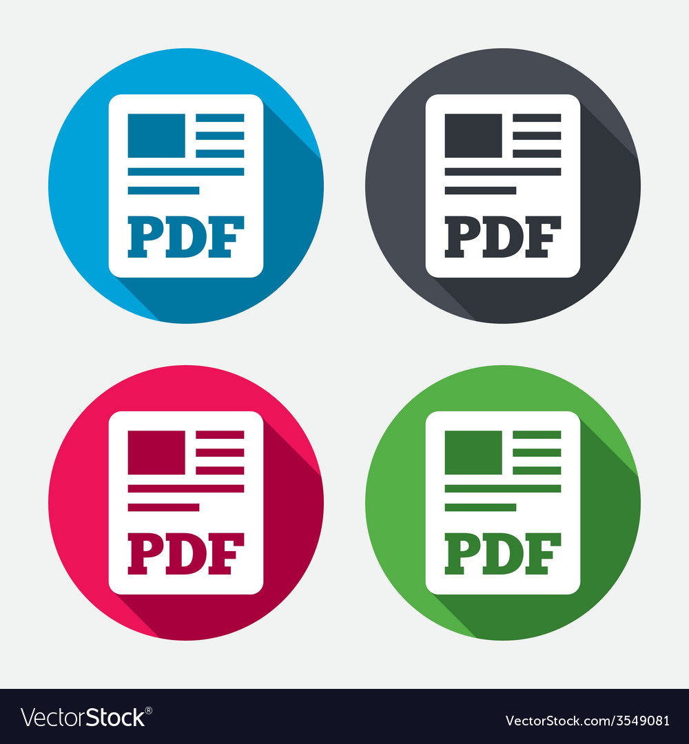 PDF Document Icon Set