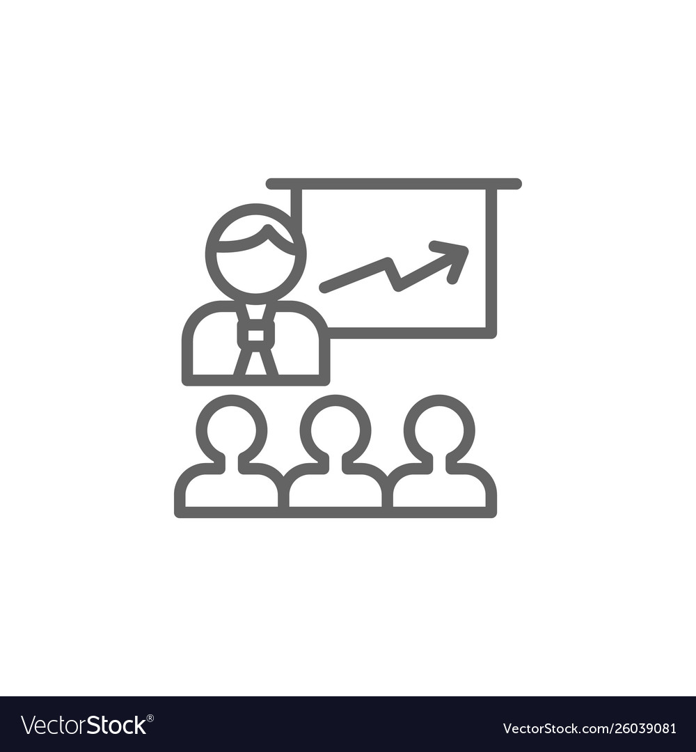 Presentation outline icon elements business