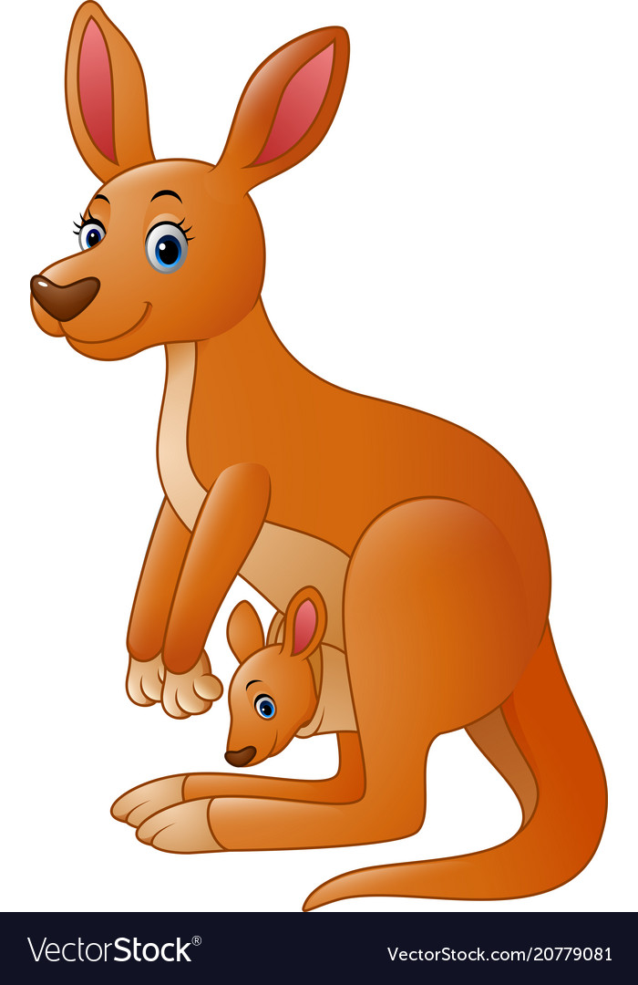 Red Kangaroo with Joey