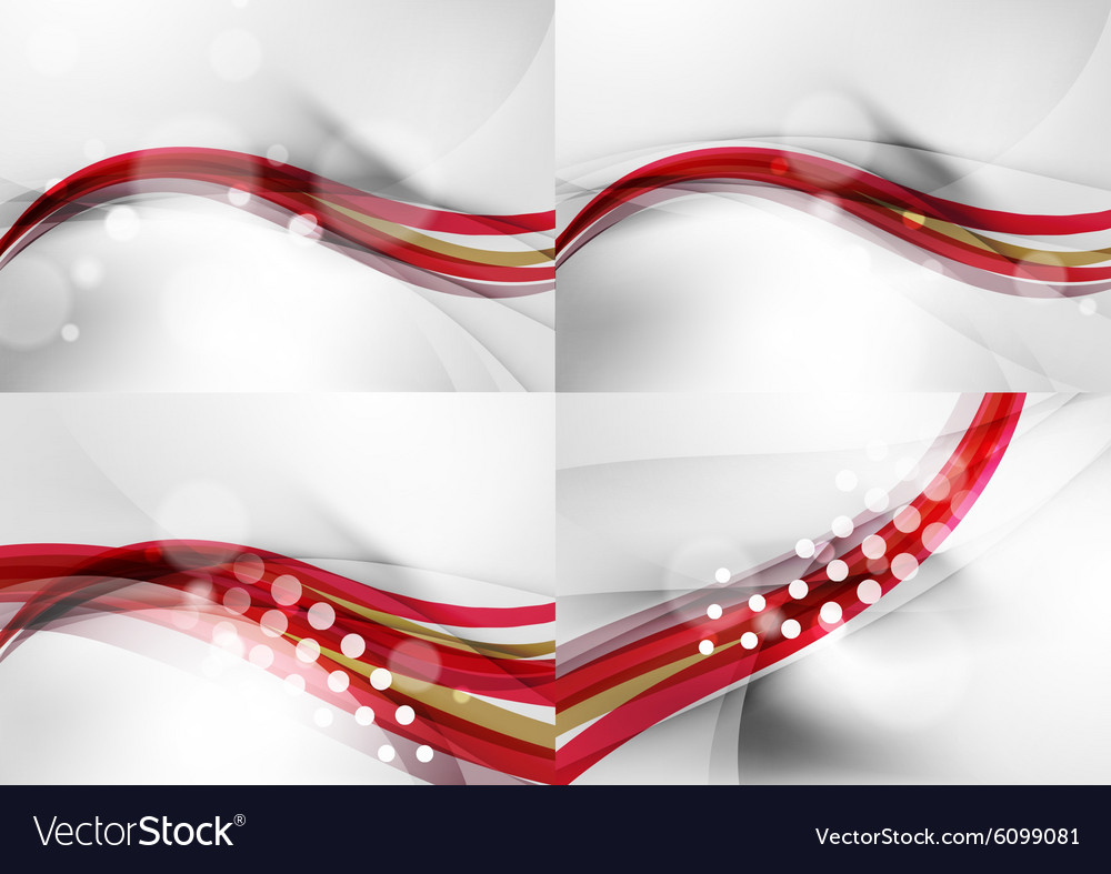 Set abstract backgrounds curve wave lines