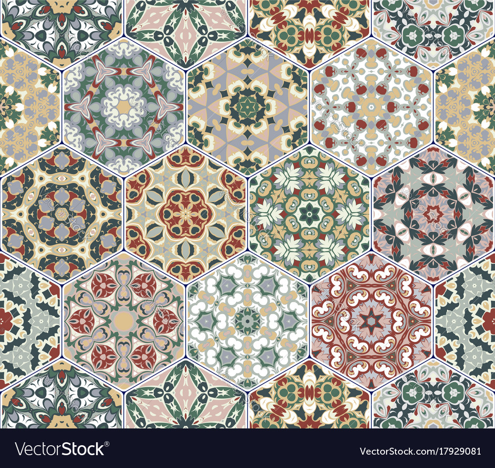 Set of hexagonal patterns
