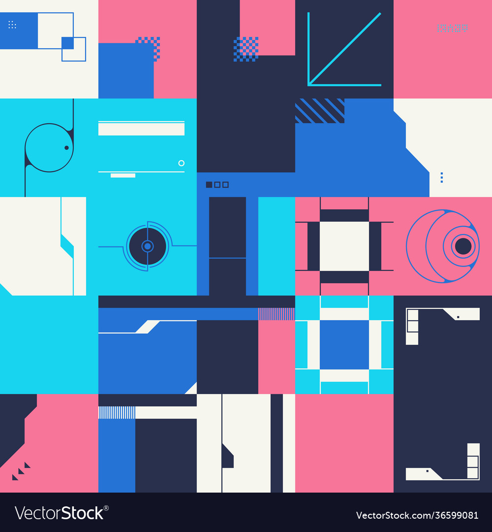 Technology abstract pattern design vector image Technology abstract pattern design
