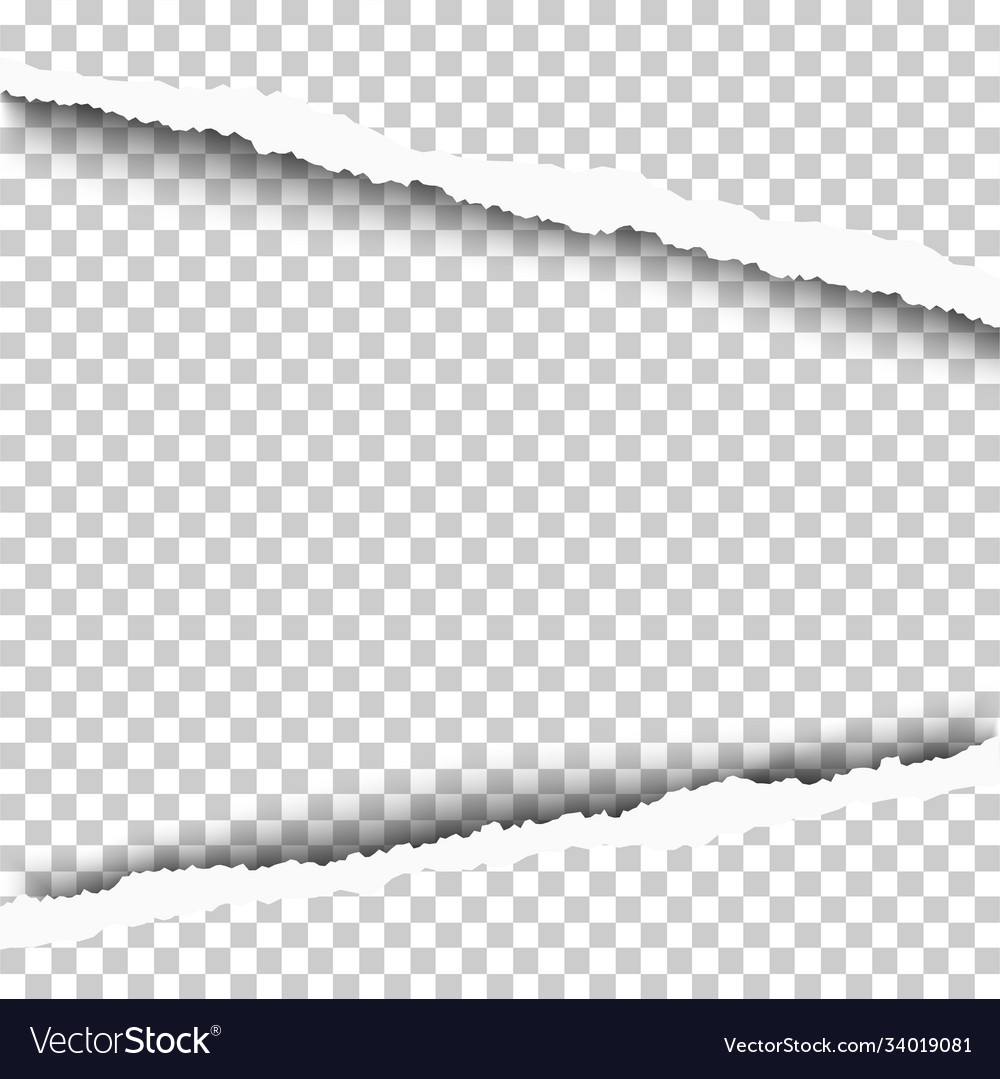 Torn snatched window in transparent sheet vector image Torn snatched window in transparent sheet