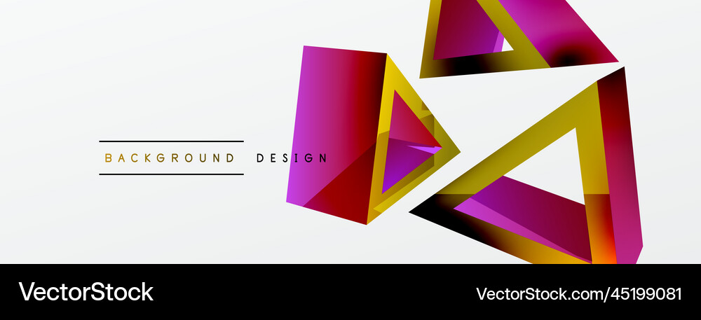 Triangle abstract background 3d basic Royalty Free Vector