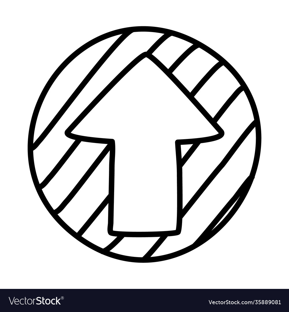 Up arrow button icon line style