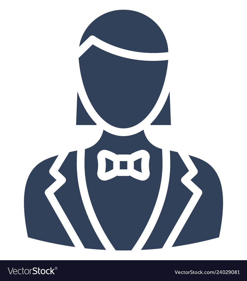 Waitress icon which can easily modify or e
