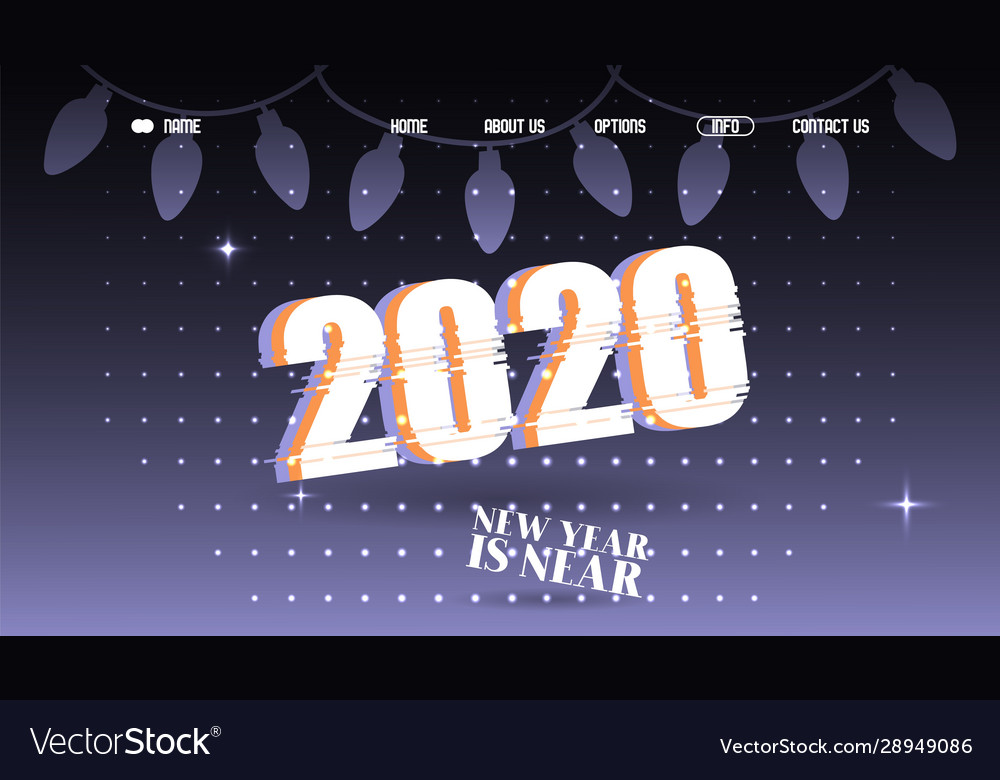 2020 neues Jahr typografische Hintergrund-Website