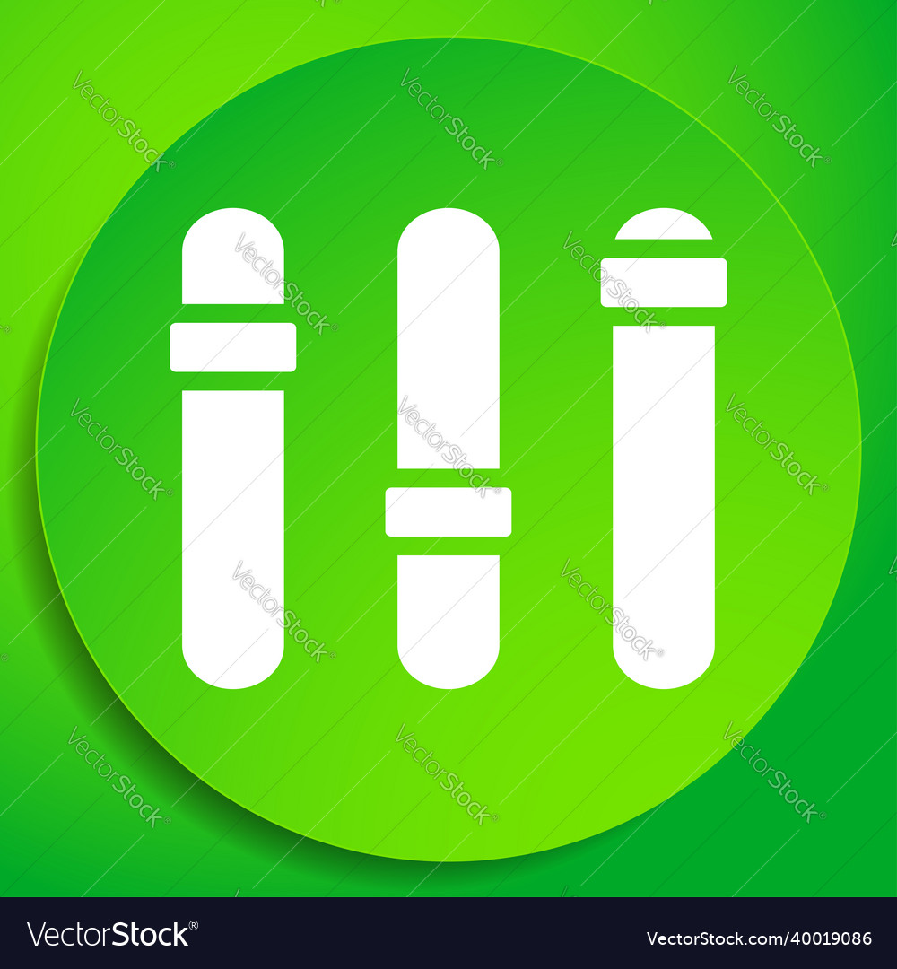 Adjuster slider tuner fader bars with levers knobs vector image Adjuster slider tuner fader bars with levers knobs
