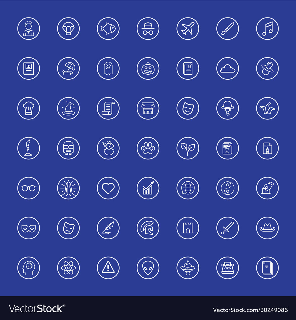 Category icons ui design app isolated image vector image Category icons ui design app isolated image
