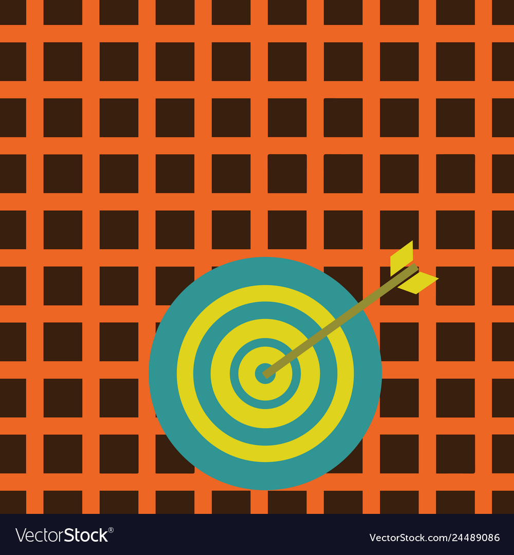 Colorful dart board in circle concentric style
