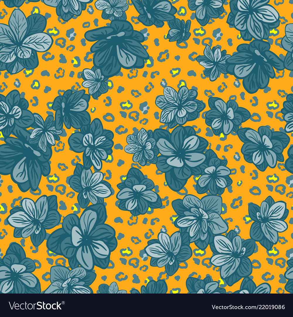 Colorful seamless pattern with leopard print vector image Colorful seamless pattern with leopard print