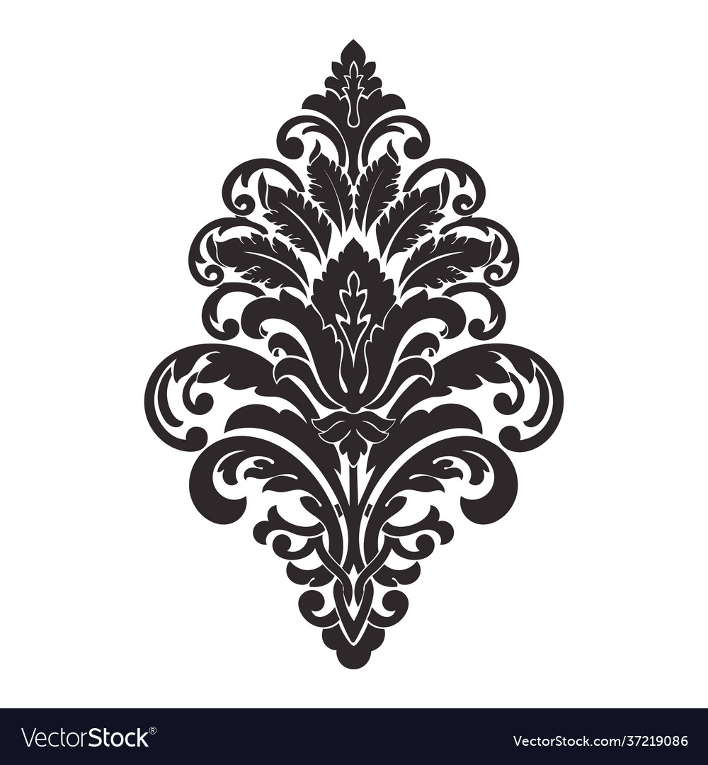 Damask central element isolated