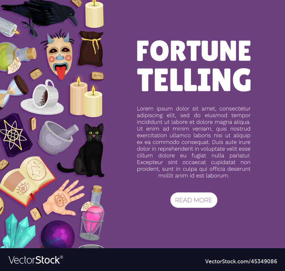 Divination and fortune telling banner design