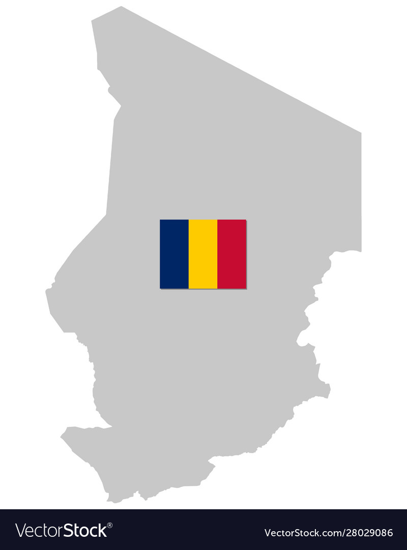 Flag and map chad