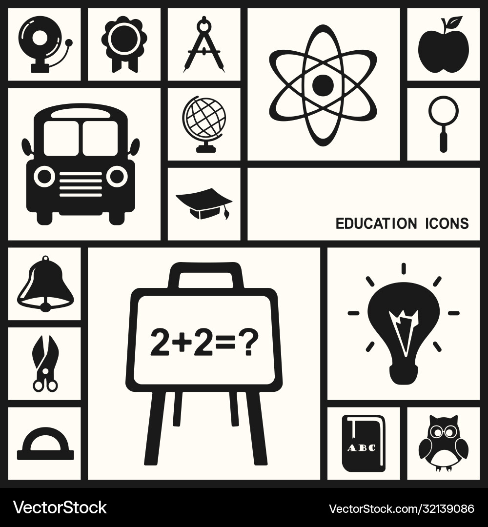 Flat concept set modern design with shadow Vector Image