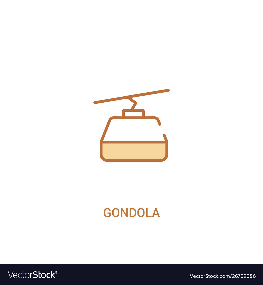 Gondola concept 2 colored icon simple line