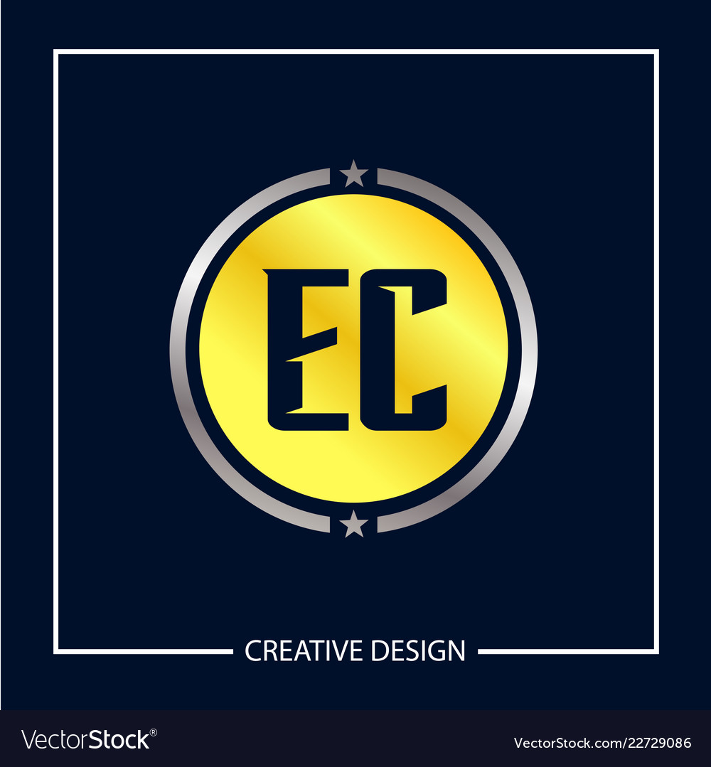 Initial letter ec logo template design