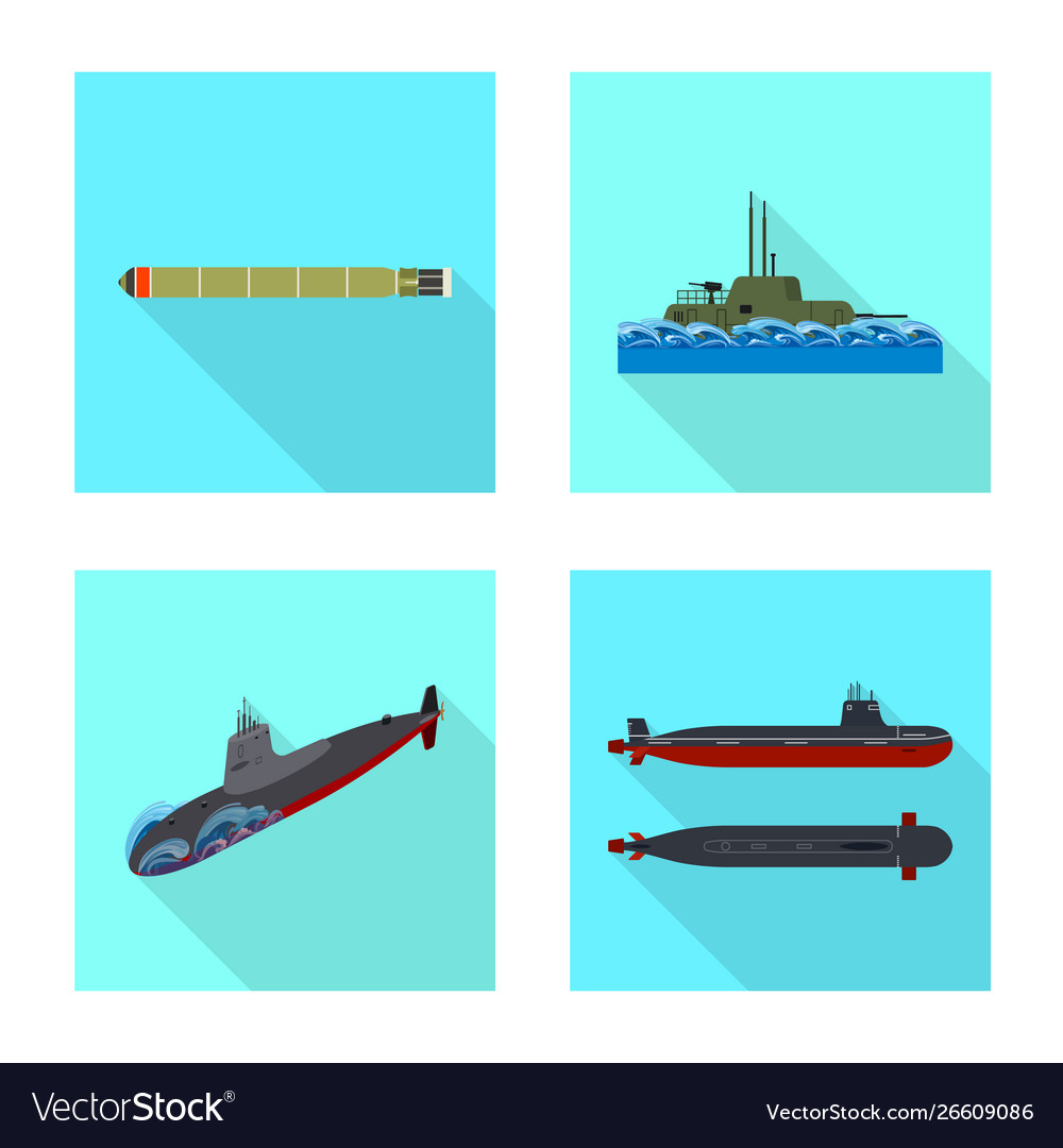 Isolated object military and nuclear icon set