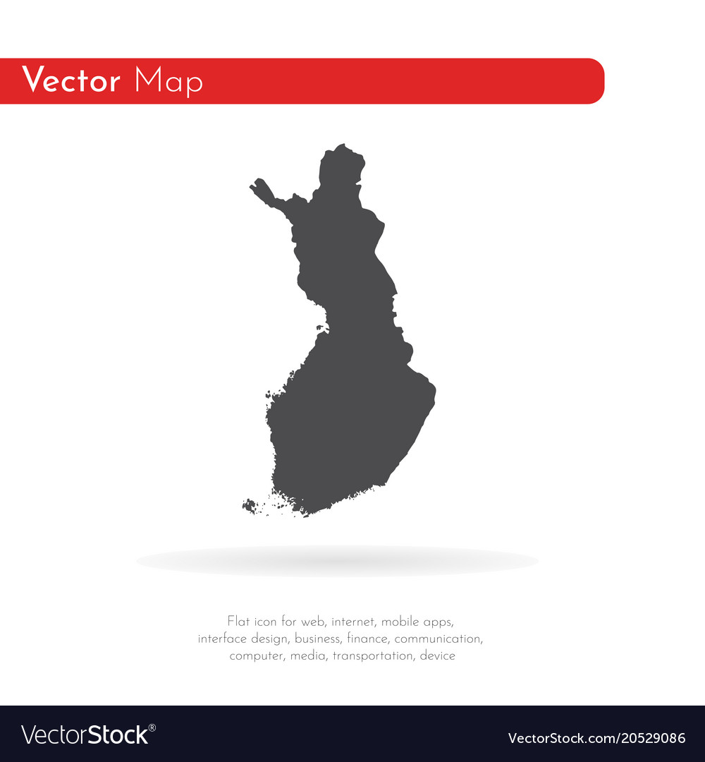 Landkarte finland isoliert schwarz