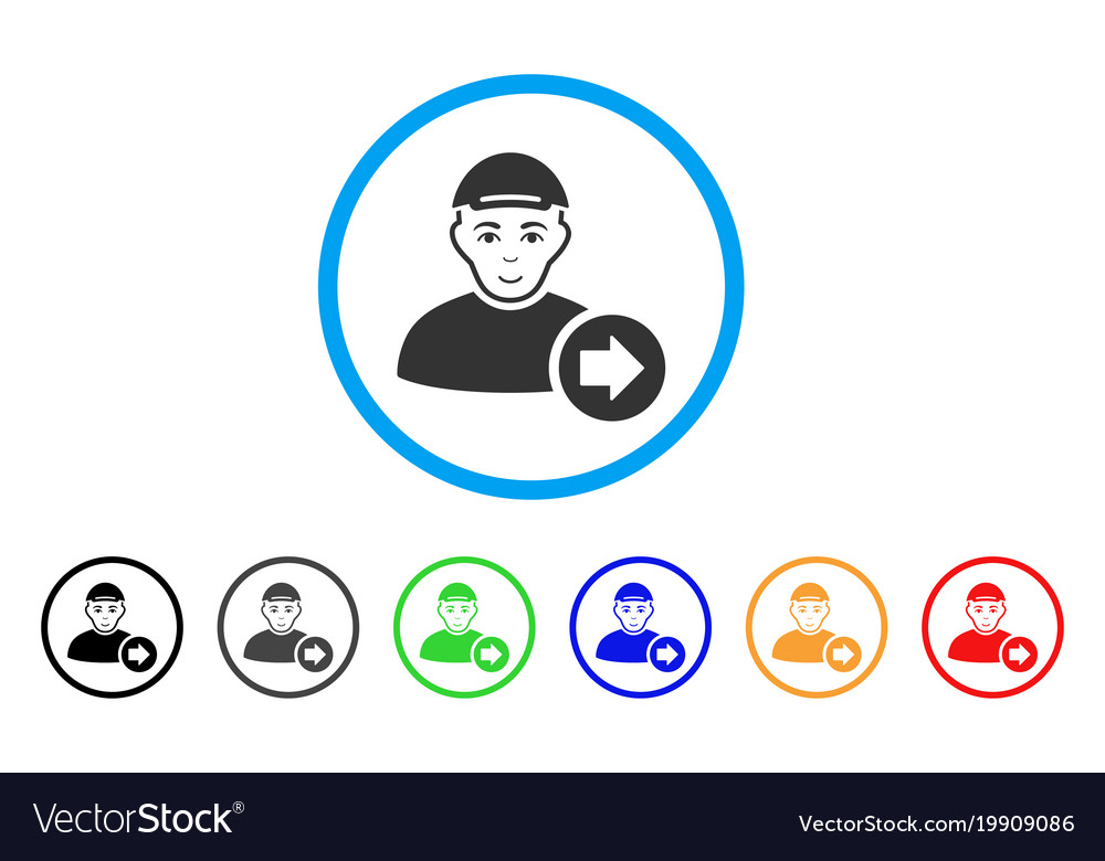 Next man rounded icon