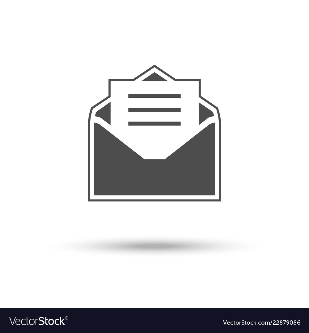 Opened Black Envelope Icon