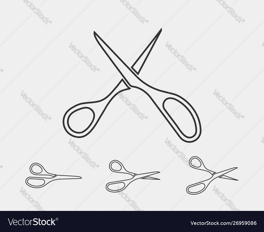 Set scissor icon scissors design element or logo