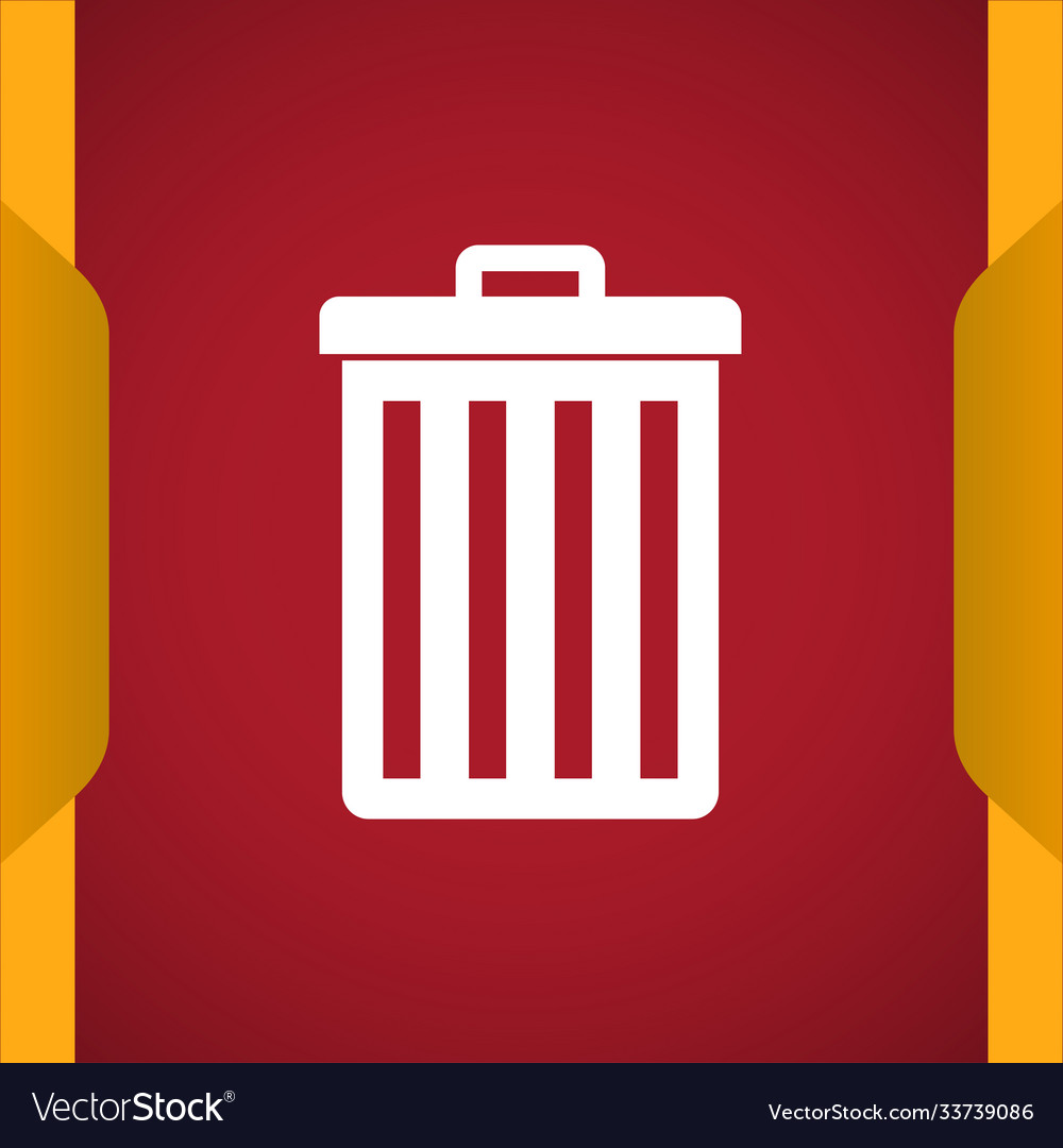 Trash bin icon for web and mobile Vector Image Trash bin icon for web and mobile