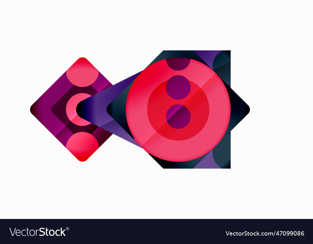 Triangles and circles abstract background for Vector Image