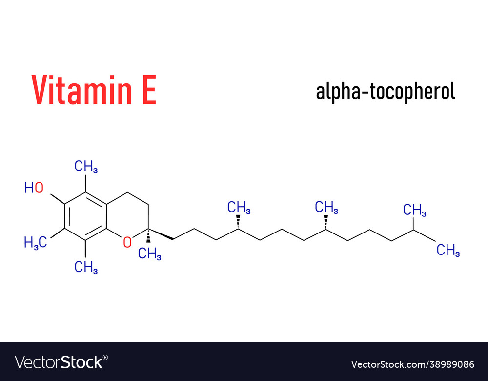 Vitamin e alpha tocopherol molecule