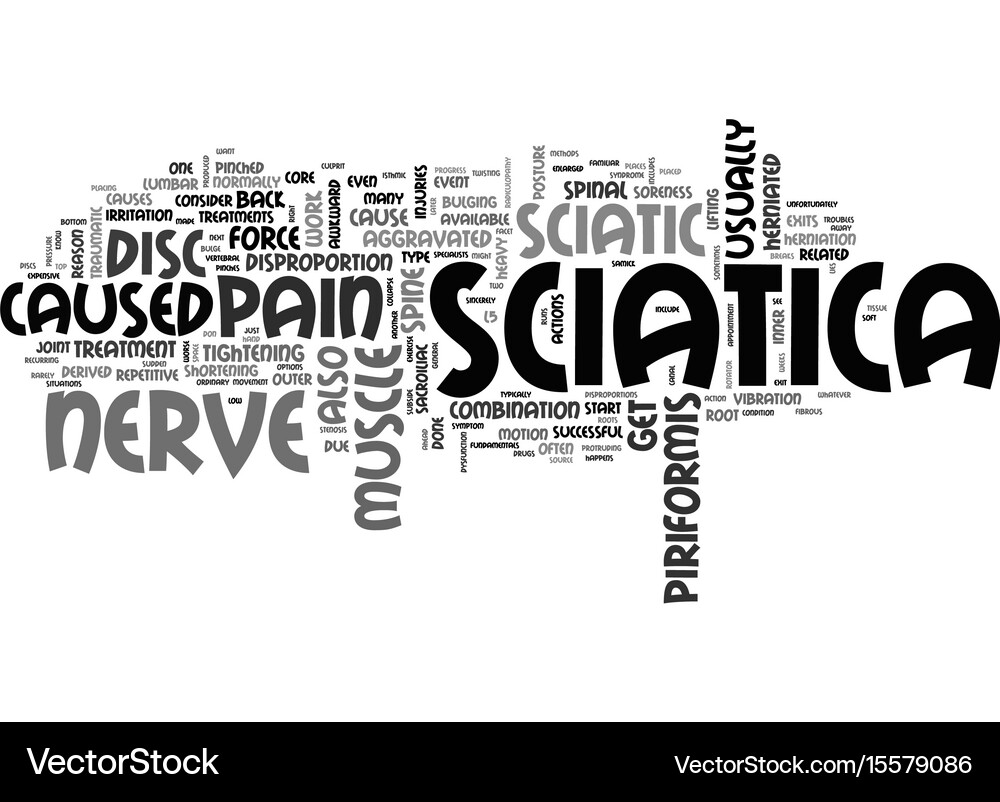 What is sciatica text word cloud concept Vector Image