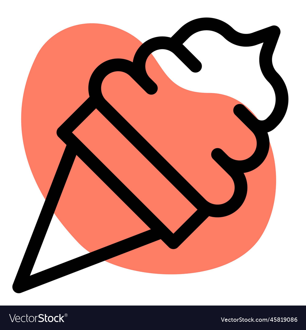 Yummy twisted soft serve ice cone Royalty Free Vector Image