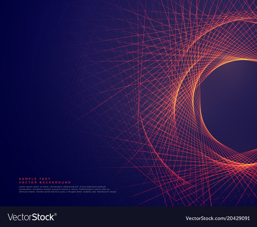 Abstract lines forming tunner shape background
