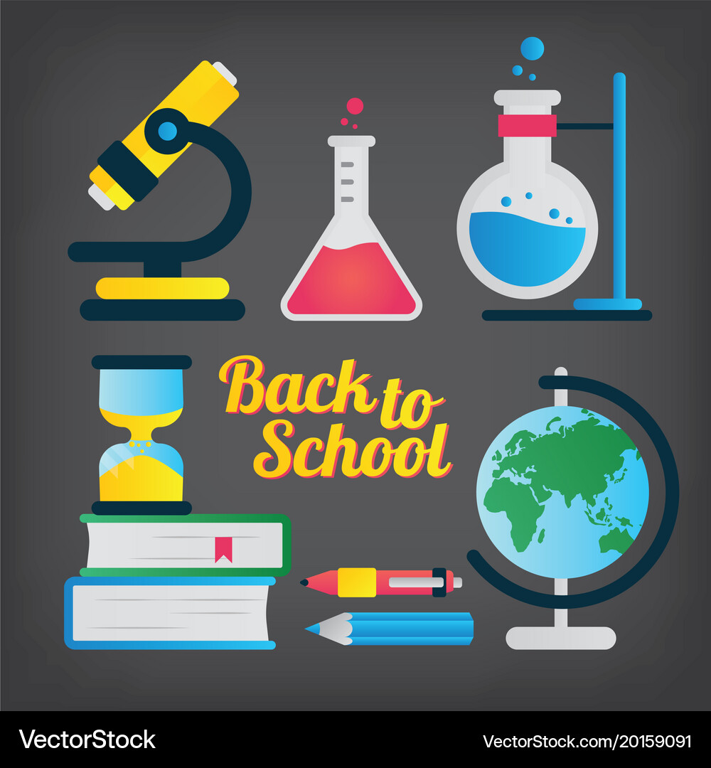 Back to school concept Royalty Free Vector Image