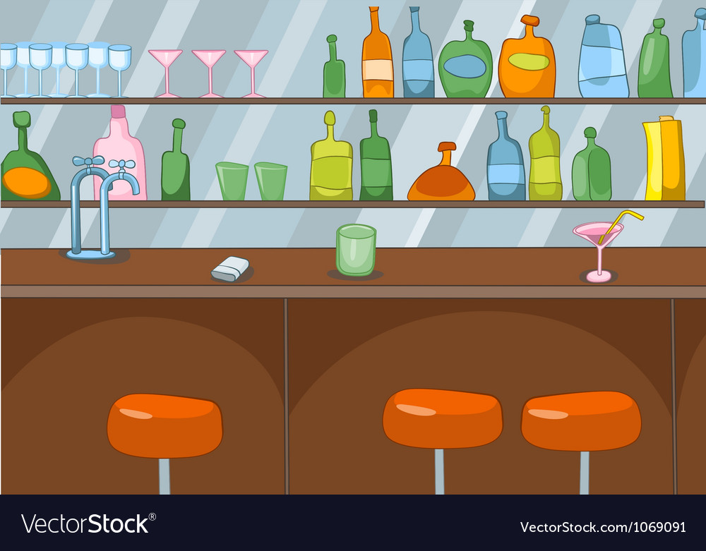 Bar cartoon Royalty Free Vector Image - VectorStock