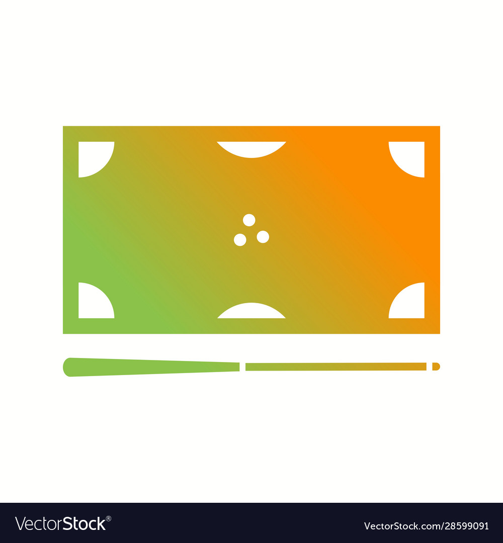 Beautiful billiards glyph icon