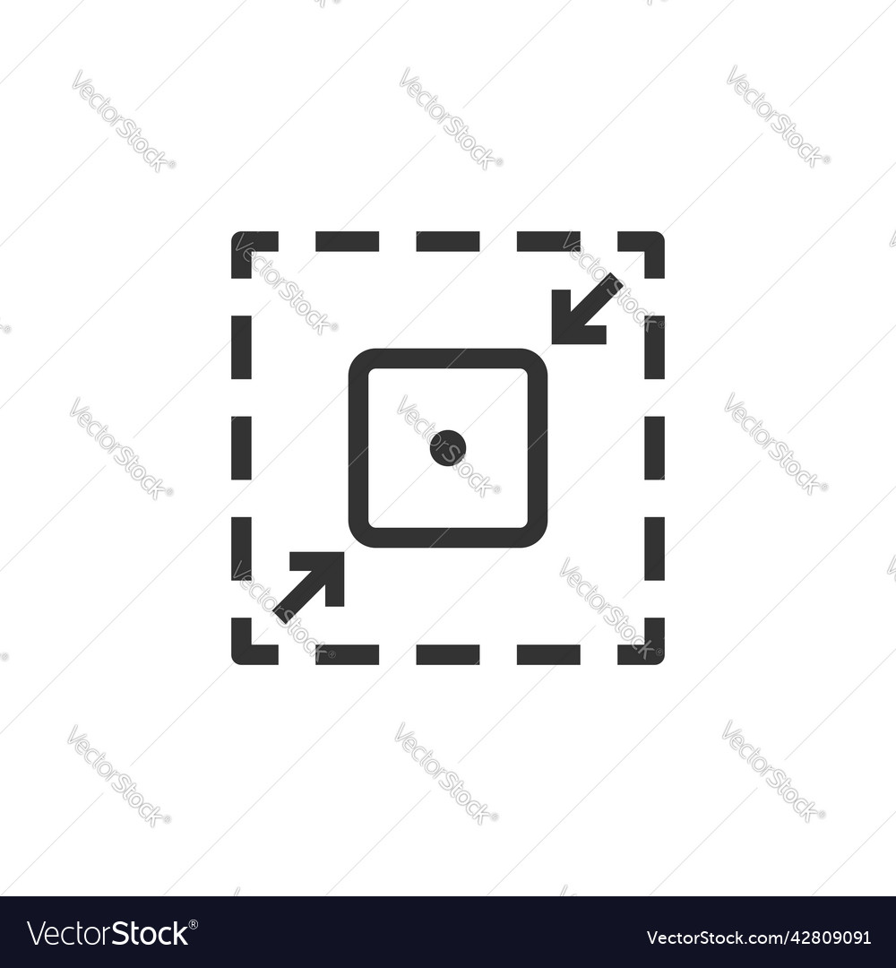 Compact size icon in flat style scale fit