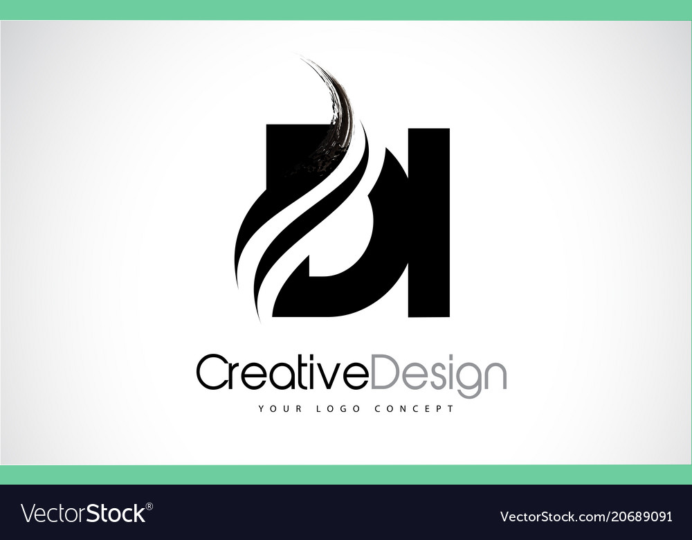 Di d i creative brush black letters design