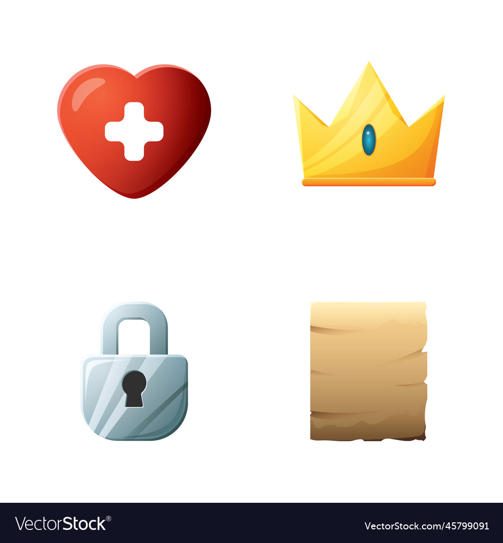 Game ui assets set gaming user interface icons vector image Game ui assets set gaming user interface icons