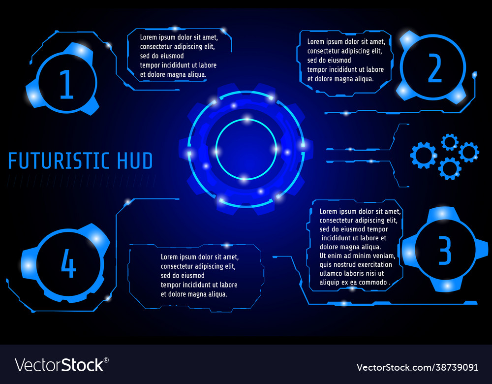 Hud futuristic element interface concept