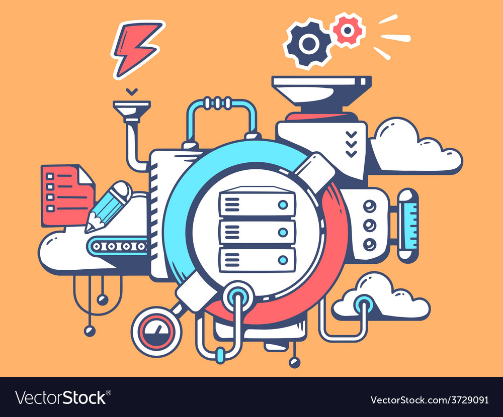 Mechanism with work server and relevant i