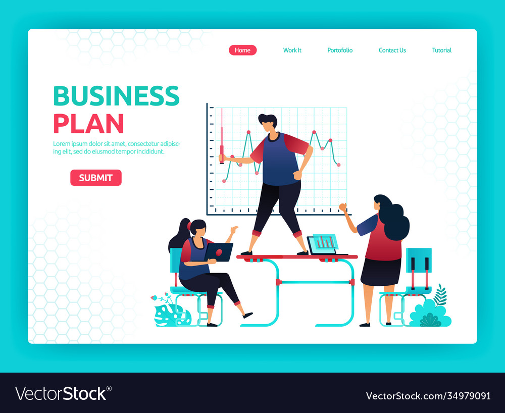 Plan business growth analysis and development Vector Image