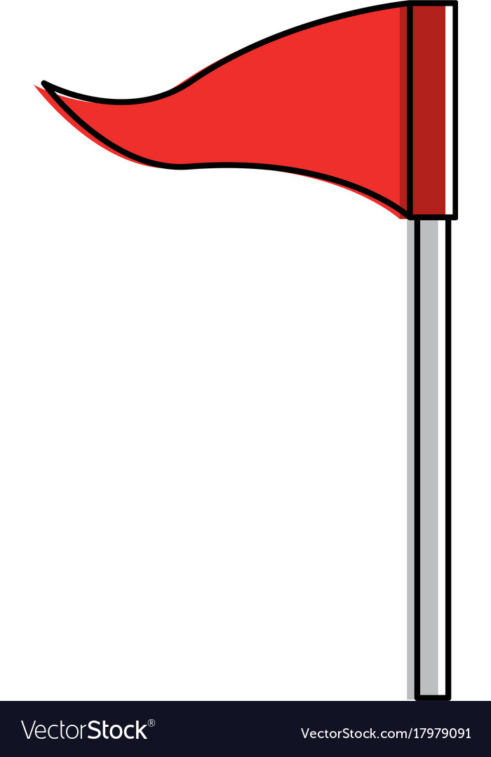 Pointer location flag isolated icon