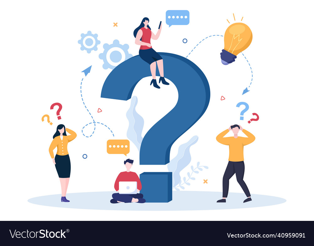 Problem and solution in business solving to look vector image Problem and solution in business solving to look