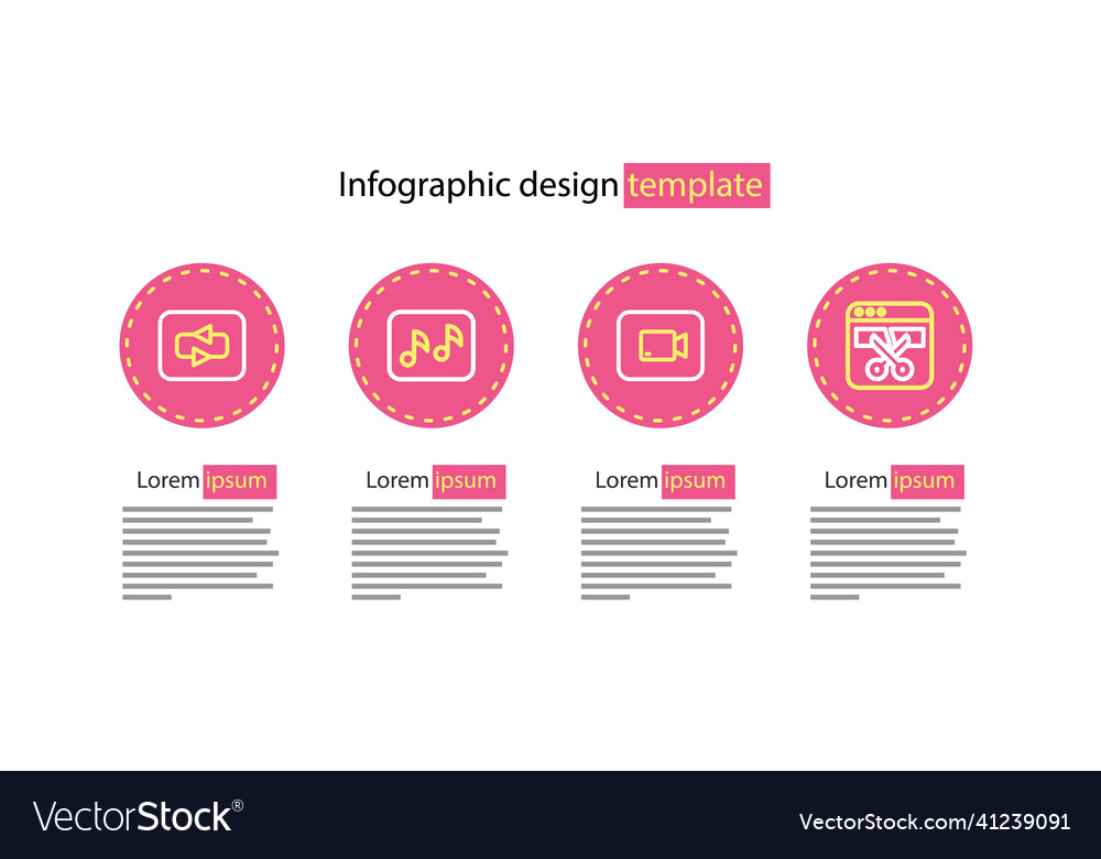 Set line play video button recorder vector image Set line play video button recorder