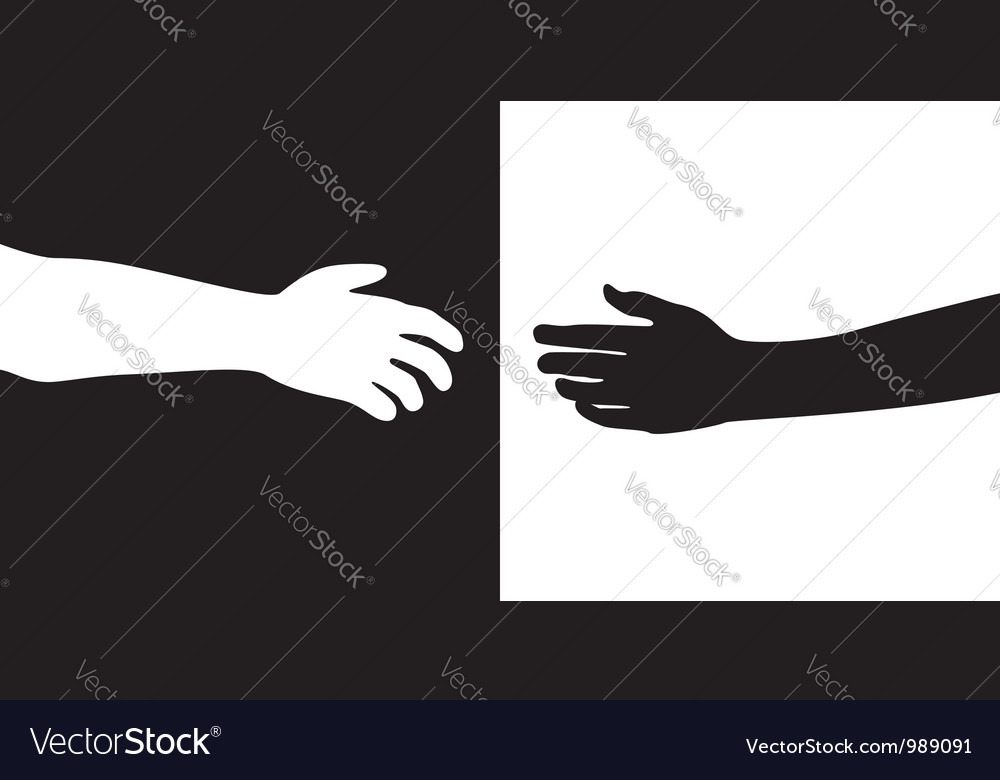 Two hands Royalty Free Vector Image - VectorStock