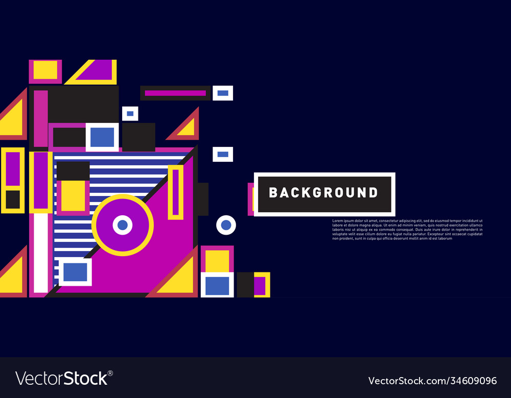Abstract colorful rectangle background for banner Vector Image Abstract colorful rectangle background for banner