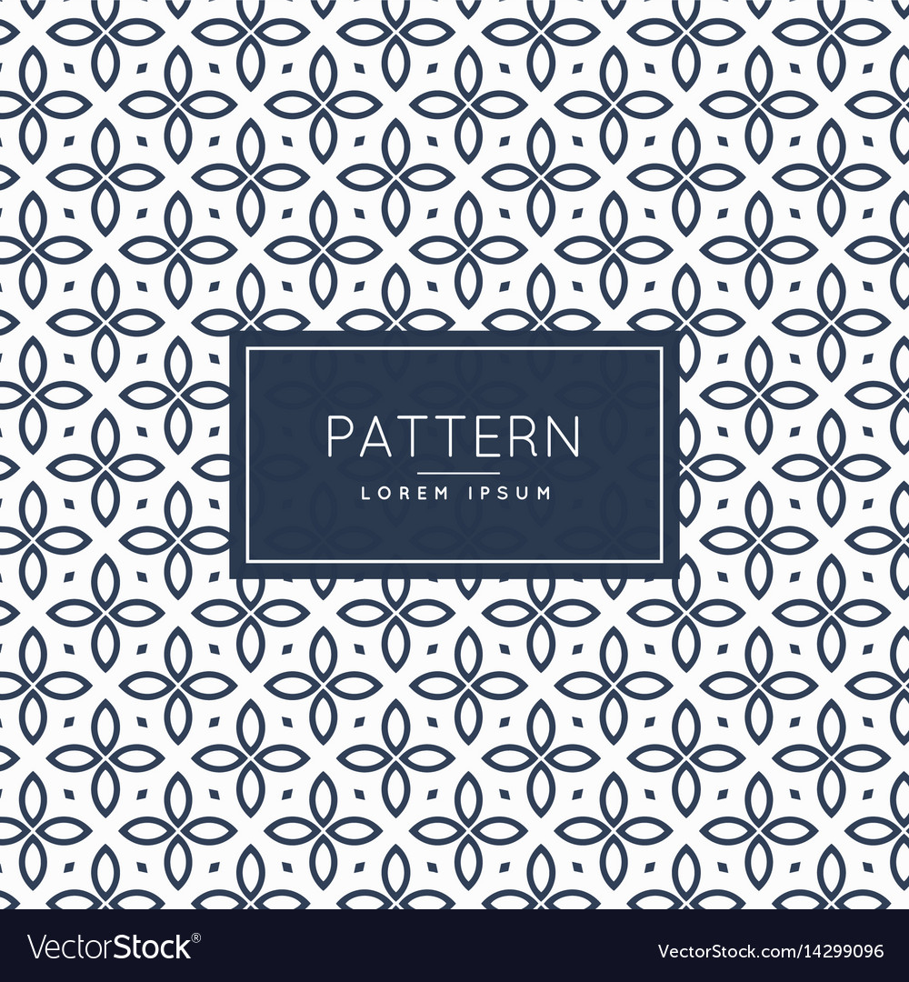 Abstract floral style line pattern background Vector Image