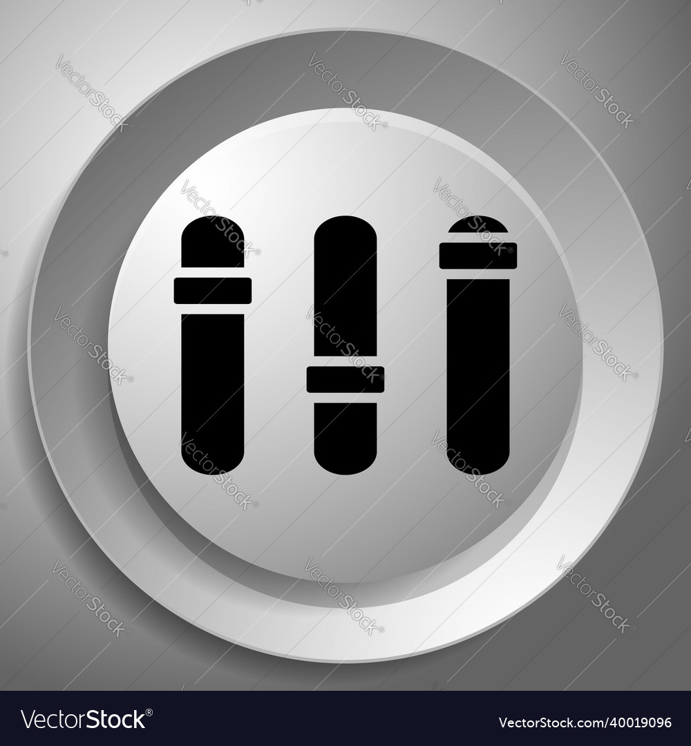Adjuster slider tuner fader bars with levers knobs vector image Adjuster slider tuner fader bars with levers knobs